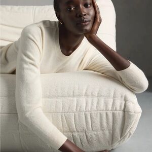 Quince Cream Cashmere Crew Neck Sweater